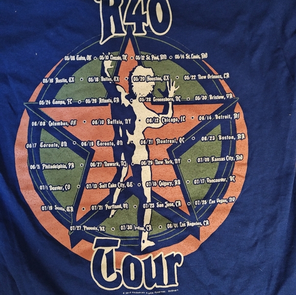 Rush R40 T-shirt from 2017 tour. Size men's Small but it's unisex. - Picture 2 of 4